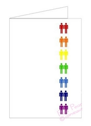 block rainbow men card