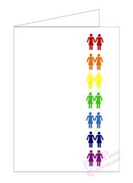 block rainbow women card