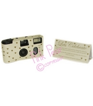 ivory camera with gold hearts