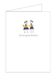 tying the knot card - females