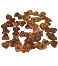 chocolate brown confetti hearts