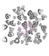 silver confetti hearts