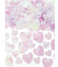iridescent pearlescent confetti hearts