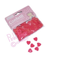 coral confetti hearts