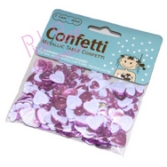 lilac & white confetti hearts