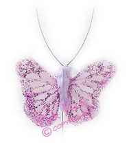 feather glitter butterfly - lilac