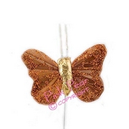 feather glitter butterfly - copper