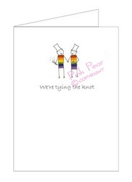 rainbow grooms invitation (pack of 6)