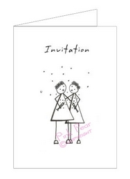 champers brides invitation (pack of 6)