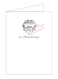brides getaway car invitation (pack of 6)