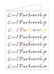 rainbow civil partnership invitation (pack of 6)
