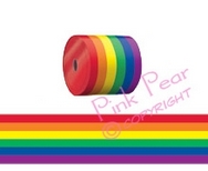 rainbow crime scene / cordon ribbon