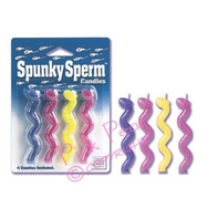spunky sperm cake candles