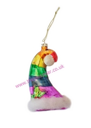pride xmas hat ornaments