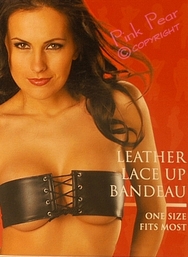 leather lace up bandeau