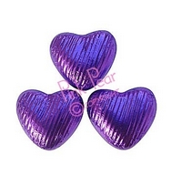 foil hearts - purple