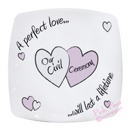 civil ceremony decorative plate
