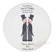 civil ceremony personalised plate - male