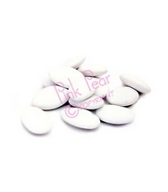 almond shaped chocolates - white