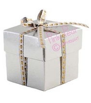 square box - rainbow favour box