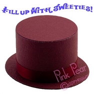 top hat box - claret