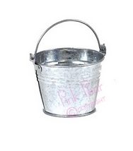favour bucket - galvanised silver