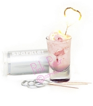 heart sparklers - silver