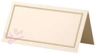 ivory placecard - gold border