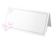 ivory placecard - gold heart