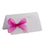 large white placecard - embossed