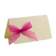 large ivory placecard - embossed