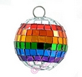 mini rainbow glitter ball