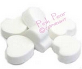 white heart shaped mints