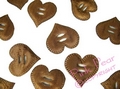 satin heart - chocolate brown