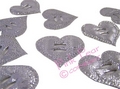 satin heart - silver