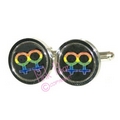 rainbow symbol cufflinks - female