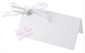 
white placecard - with ribbon holes