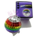 mini rainbow glitter disco ball