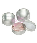 round favour tin - silver