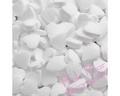 white heart shaped mints