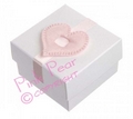 satin heart - pink