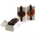 satin heart - antique gold