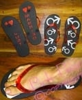gay symbol flip flops