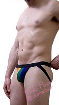 gay pride rainbow thong