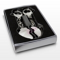 two hearts keyring