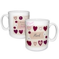 fabric heart design mug