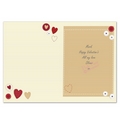 fabric hearts design card