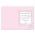 pink heart label card