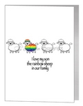 I love the rainbow sheep in my family card - for relative
