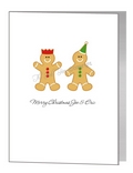 gay gingerbread men couple card